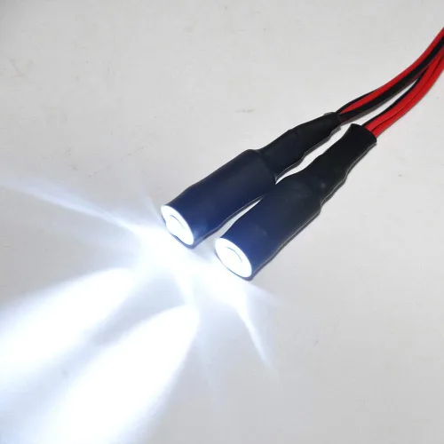 Miniatura 18 de QUE-T Faro LED de ojos de ángel y ojos de demonio de 0.512 in, 2 luces LED para autos de oruga 1:10 modelo RC (azul + blanco, 0.512 in)