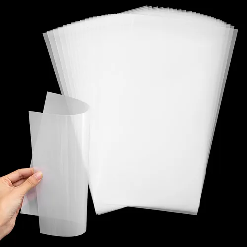 Frienda Paquete de 24 hojas de plantillas en blanco de 6 mil, hojas de plástico de 12 x 24 pulgadas, material de plantilla de PET translúcido