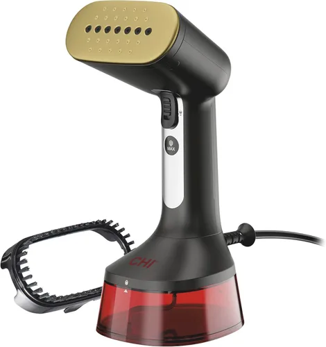 CHI Vaporizador de mano para ropa, cepillo de tela, tanque de agua grande de 10.1 fl oz, 2 modos de vapor, mango ergonómico, vaporizador portátil