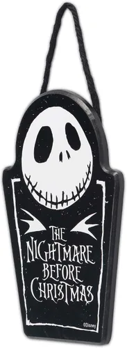 Miniatura 2 de Disney The Nightmare Before Christmas Jack Skellington - Decoración colgante de pared de madera, divertido letrero de Halloween para decoración
