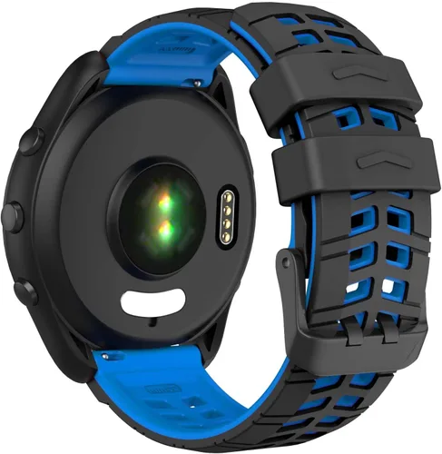 Miniatura 11 de ISABAKE Compatible con Garmin Vivoactive 4/Venu 2/Forerunner 255 265 Bandas, correa de silicona deportiva para Samsung Galaxy Watch 3 1.772 Rojo