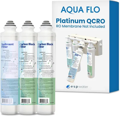 Aqua Flo Platinum QCRO RO - Kit de repuesto de filtro RO, mejora el sabor al reducir el cloro y los olores, filtración rentable, membrana que se