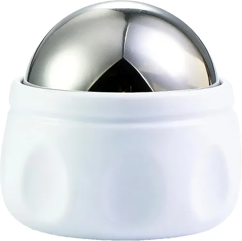 Bola de rodillo de masaje frío – Regalo para padre para hombres, mujeres, adolescentes, niños, se mantiene frío durante 6 horas, regalo de Blanco