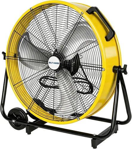 Miniatura 9 de BILT HARD Ventilador de tambor industrial de alta velocidad 8100 CFM de 24 pulgadas, ventilador de taller de metal de inclinación resistente de 3