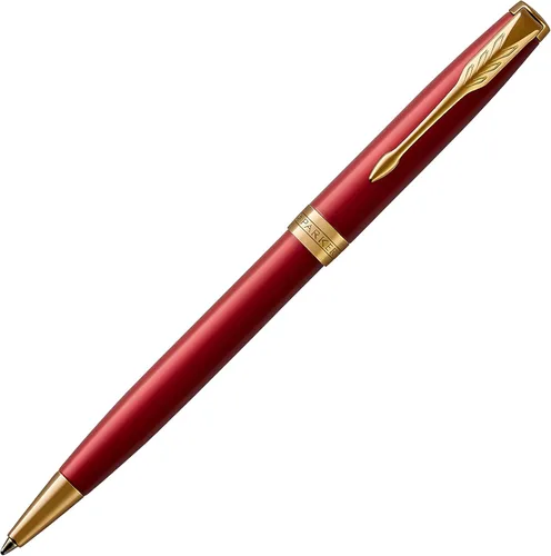 PARKER 1950777 Bolígrafo Sonnet Red GT Punta Media, Base de Aceite en Caja de Regalo Rojo GT
