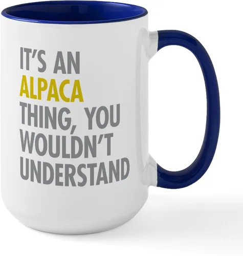 Miniatura 10 de CafePress Alpaca For Christmas Large Mug 15 oz (444 ml) Ceramic Coffee Mug