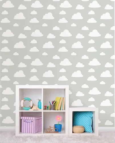 Miniatura 2 de NuWallpaper NU1931 Clouds - Papel tapiz para despegar y pegar, color gris