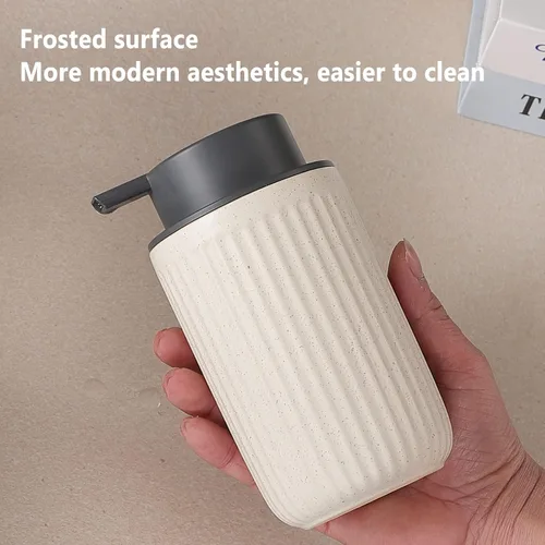 Miniatura 4 de Dispensador de jabón espumoso, dispensador de jabón líquido de espuma de cerámica para baño, dispensador de jabón de loción recargable de 12 onzas