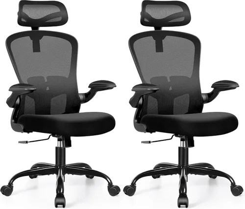 Miniatura 10 de FelixKing Silla de Oficina Ergonómica Silla de Escritorio con Reposacabezas, Silla de Escritorio de Respaldo Alto con Soporte Lumbar Ajustable