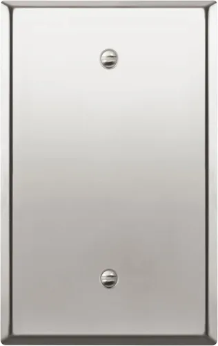 Miniatura 16 de LIDER Placa de Pared de Metal en Blanco, Cubierta de Tomacorriente en Blanco de Acero Inoxidable, Resistente a la Corrosión, Tamaño Mediano 1-Gang