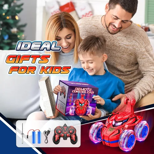 Miniatura 7 de Coche a Control Remoto, Juguetes para Niños de 4 a 6 años, 6 a 8, 8 a 12 años, Rotación de 360°, 2.4 GHz, Coches RC de Acrobacias Rápidas con Luces