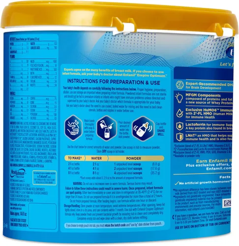 Miniatura 9 de Envase Reutilizable Enfamil Enspire Fórmula en Polvo a Base de Leche con Lactoferrina (que se encuentra en el Calostro y la Leche Materna)