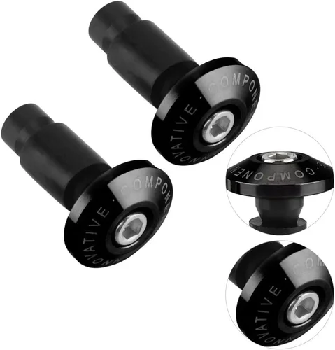 Deslizadores universales para manillar de motocicleta, tapones de extremo de barra de aleación de aluminio de 0.866 in (7/8 pulgadas) con inserto de