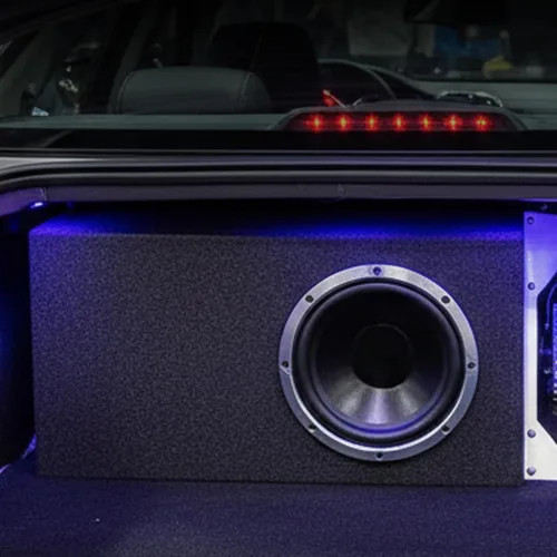 Miniatura 4 de QPower HD112VL Caja de subwoofer con puerto lateral resistente de 12 pulgadas SPL XL con cubierta de alfombra duradera para sistemas de audio