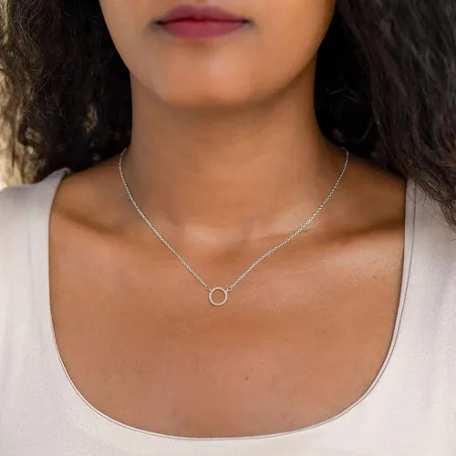 Miniatura 4 de HANLI Collares de plata para mujer, colección chapada en oro blanco de 14 quilates, con colgantes de cuentas, infinito, estrella de David, círculo