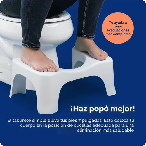 Miniatura 6 de Squatty Potty Simple Curve - Taburete de inodoro para baño, 7 pulgadas, color blanco