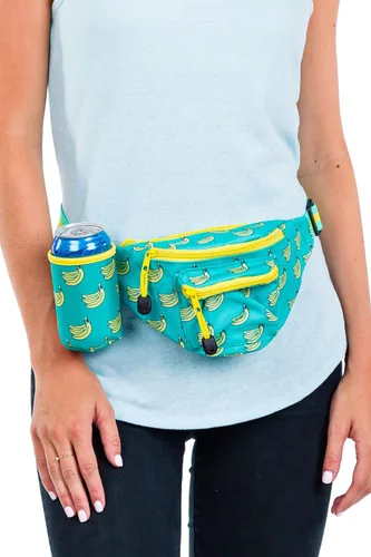 Miniatura 2 de Tipsy Elves DARE - Riñonera de neón para raves, festivales musicales y fiestas de disfraces, Plátano Verde Habana