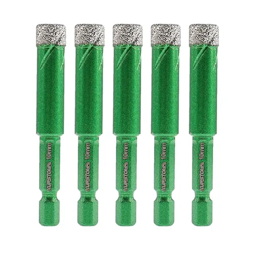 Miniatura 18 de Juego de brocas de diamante – Broca de azulejos de 1/4 5/16 pulgadas para azulejos de porcelana, cerámica, granito y mármol, vástago hexagonal
