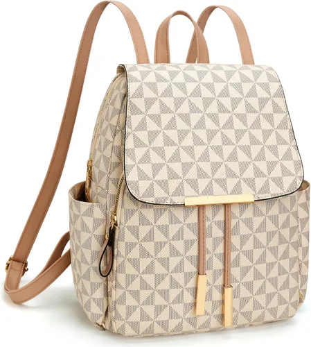 Miniatura 29 de KKXIU - Mochila de cuero de moda para mujeres y damas, bolsa de viaje y para el día, con correa para los hombros, A-Negro, Mediana, Mochila