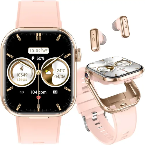 Miniatura 10 de Smart Watches for Men with Earbuds Inside (Answer/Make Call), 2.02" Fitness Tracker with Exercise Monitor, Ultra-Long Standby Waterproof with Sleep