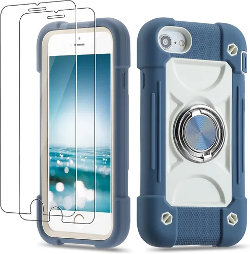 Miniatura 53 de Funda para iPhone Se3/iPhone Se2, iPhone 6/6S, iPhone 7/iPhone 8 de 4.7 pulgadas con soporte de anillo, con 2 protectores de pantalla resistentes