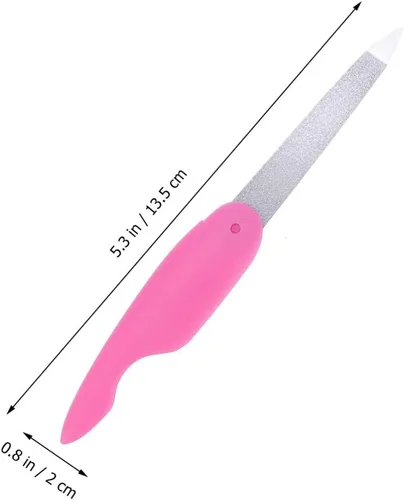 Miniatura 2 de Uonlytech Lima de uñas profesional, 3 limas de uñas plegables de doble cara, lima de uñas plegable de acero inoxidable, herramientas de manicura