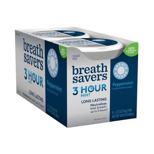 Miniatura 3 de BREATH SAVERS Latas de mentas sin azúcar con sabor a menta, 1.27 oz (8 unidades)
