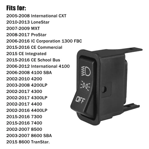 Miniatura 2 de Interruptor de control de faros delanteros de alta resistencia 901-5130 se adapta a 2007-2017 International CXT Lonestar MXT ProStar IC Corporation