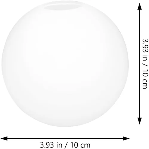 Miniatura 2 de Vaguelly Sombras de lámpara de globo blanco con apertura superior sin cuello, cubierta de lámpara de bola redonda para apliques de pared