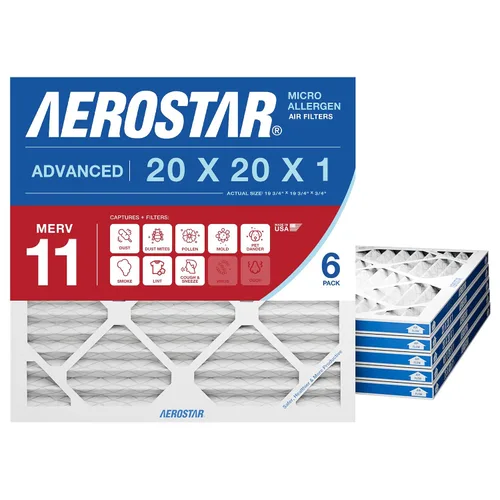 Miniatura 11 de Aerostar Filtro de aire MERV 8 de 20 x 20 x 1, 4 unidades, tamaño real (19.75 x 19.75 x 0.75), HVAC, aire acondicionado y filtro de horno que