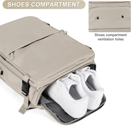 Miniatura 6 de coofay Mochila de viaje, para laptop, unisex, aprobada para aviones, bolsa de mano, equipaje, para artículos personales, para debajo del asiento