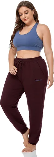 Miniatura 6 de ZERDOCEAN Pantalones deportivos de talla grande para mujer, pantalones deportivos ajustados para entrenamiento, yoga, descanso, con bolsillos