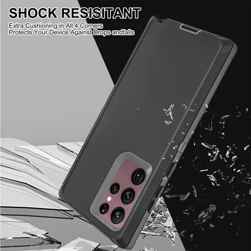 Miniatura 6 de Funda para Samsung Galaxy S22 Ultra con protector de pantalla de TPU flexible autorreparable [2 unidades], 3 en 1, carcasa de cuerpo completo a