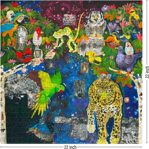 Miniatura 3 de Antelope - Rompecabezas de 1000 piezas para adultos, rompecabezas de cantantes de la selva de 1000 piezas por Enzhao Liu, 16.50 x 33.15 pulgadas