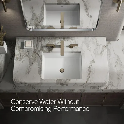 Miniatura 11 de Kohler 73060-4-BV Composed Grifo de lavabo de baño con manijas de palanca, 1.2 gpm, bronce cepillado vibrante Bronce pulido vibrante