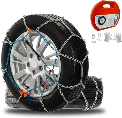 Miniatura 9 de Cadenas de nieve para automóvil, SUV, camión y camioneta, cadenas de neumáticos de emergencia universales, compatibles con ancho de neumático 180