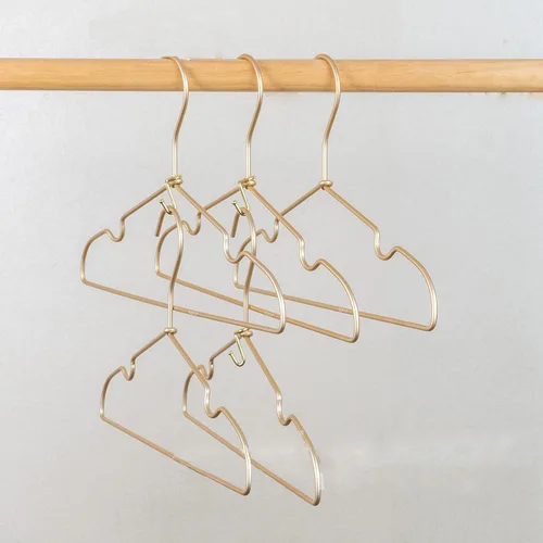 Miniatura 9 de Percha para ropa, 72 unidades, ganchos de metal dorado, ganchos extensores, mini ganchos en cascada