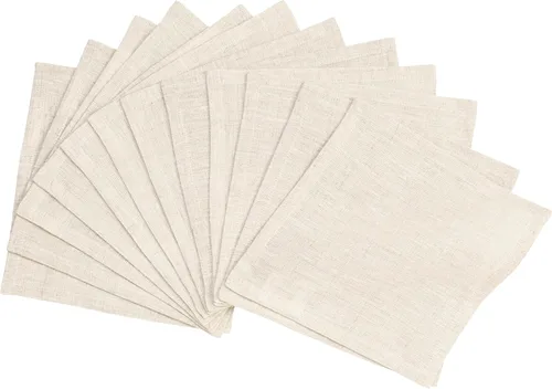 Miniatura 25 de Solino Home Servilletas de cóctel de lino negro Chambray de 6 x 6 pulgadas, servilletas de tela de lino 100% puro, juego de 12 servilletas cuadradas