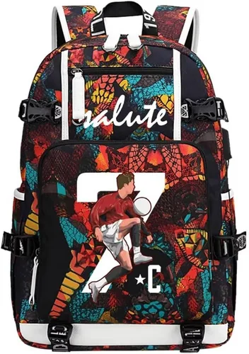 Miniatura 20 de Soccer Player 7 Mochila multifunción Viaje Fútbol Fans bolsa para hombres mujeres (estilo 4)