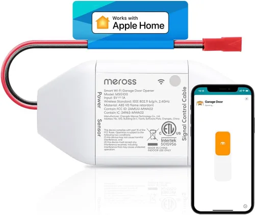 Miniatura 11 de meross Abridor de Puerta de Garaje Inteligente WiFi con Control Remoto, Control por Aplicación, Funciona con Alexa, Google Assistant y SmartThings