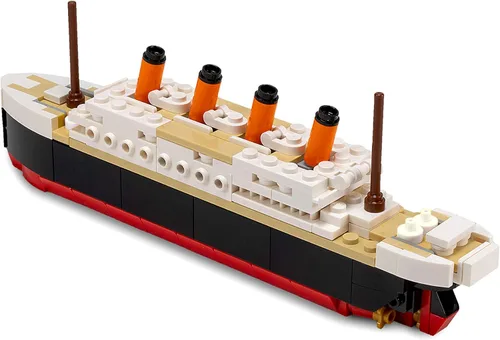 Miniatura 3 de Brick Loot Titanic - Juego de construcción – Kit de modelo de barco compatible con LEGO de 217 piezas, mini ladrillos de bricolaje 3D rompecabezas