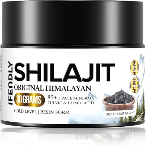 Resina Shilajit, Shilajit para hombres y mujeres, Shilajit puro orgánico del Himalaya – 600 mg de potencia grado oro, con más de 85 minerales traza,