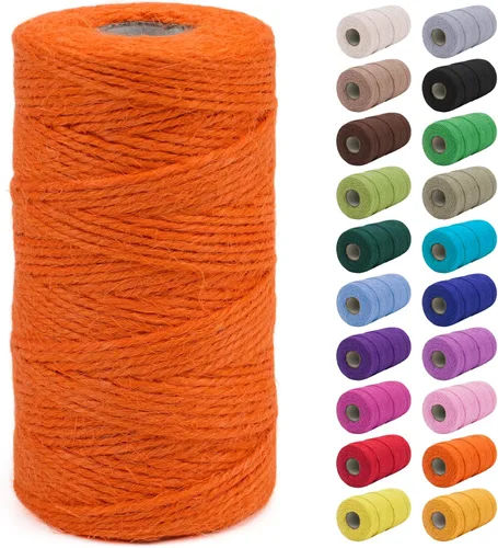 Miniatura 68 de JeogYong - Cuerda de yute de 3 mm, 99,9 m, cuerda natural gruesa para jardín, ideal para manualidades, exterior, jardinería, envoltorios de regalo