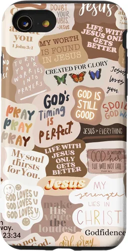 Miniatura 18 de Funda estética para iPhone 17 con frases positivas con versículos bíblicos cristianos