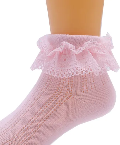 Miniatura 4 de Calcetines de vestir con volantes y ojales para niñas y niños pequeños