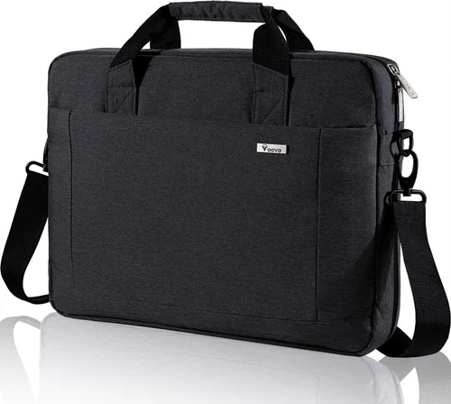 Miniatura 9 de Voova - Bolso para laptop de 15, 15.6, 16 pulgadas, funda para computadora con bandolera, maletín expandible impermeable para negocios para hombres