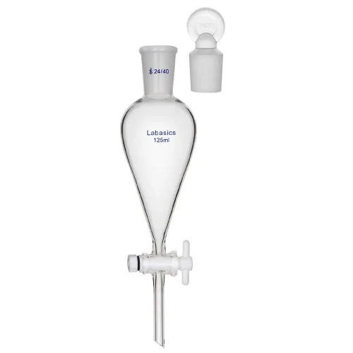 Miniatura 12 de Labasics Embudo separador cónico de vidrio borosilicato 2.0 fl oz con llave de paso de PTFE, 2.0 fl oz