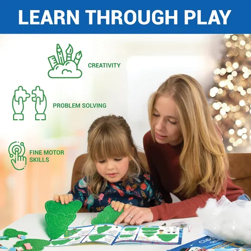 Miniatura 3 de Craftorama Kit de costura para niños, divertido y educativo juego de manualidades de Navidad para niños y niñas de 7 a 12 años, cose tu propio