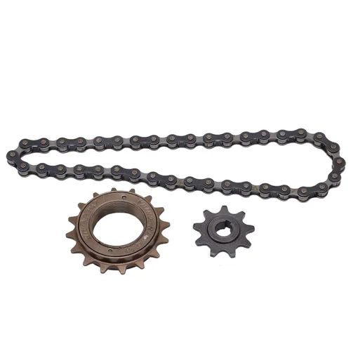 Miniatura 6 de Vbestlife Kit de cadena de rueda libre - Rueda libre de 16 dientes, piñón de 9 dientes, cadena de 38 secciones para accesorios de modificación