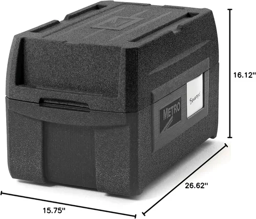 Miniatura 10 de Metro Mightylite ML180XL Transportador de Alimentos Aislado de Carga Superior - Transportador de Bandejas Multipropósito de Grado Profesional, Negro